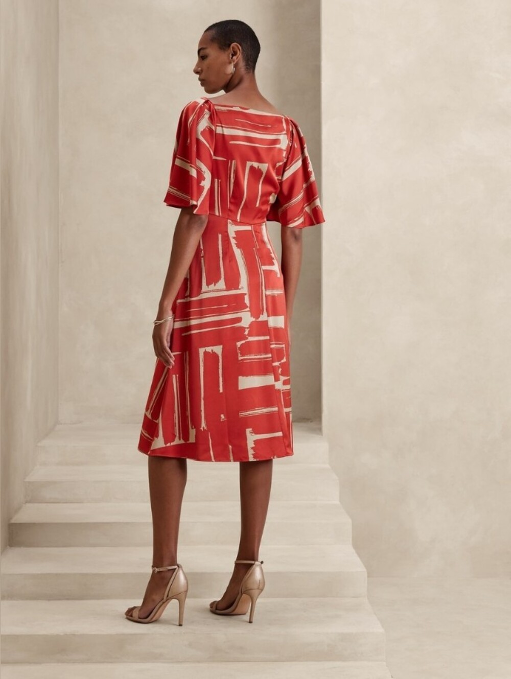 🍿Red Silk-like BR Dress, 2 - Picture 2 of 7